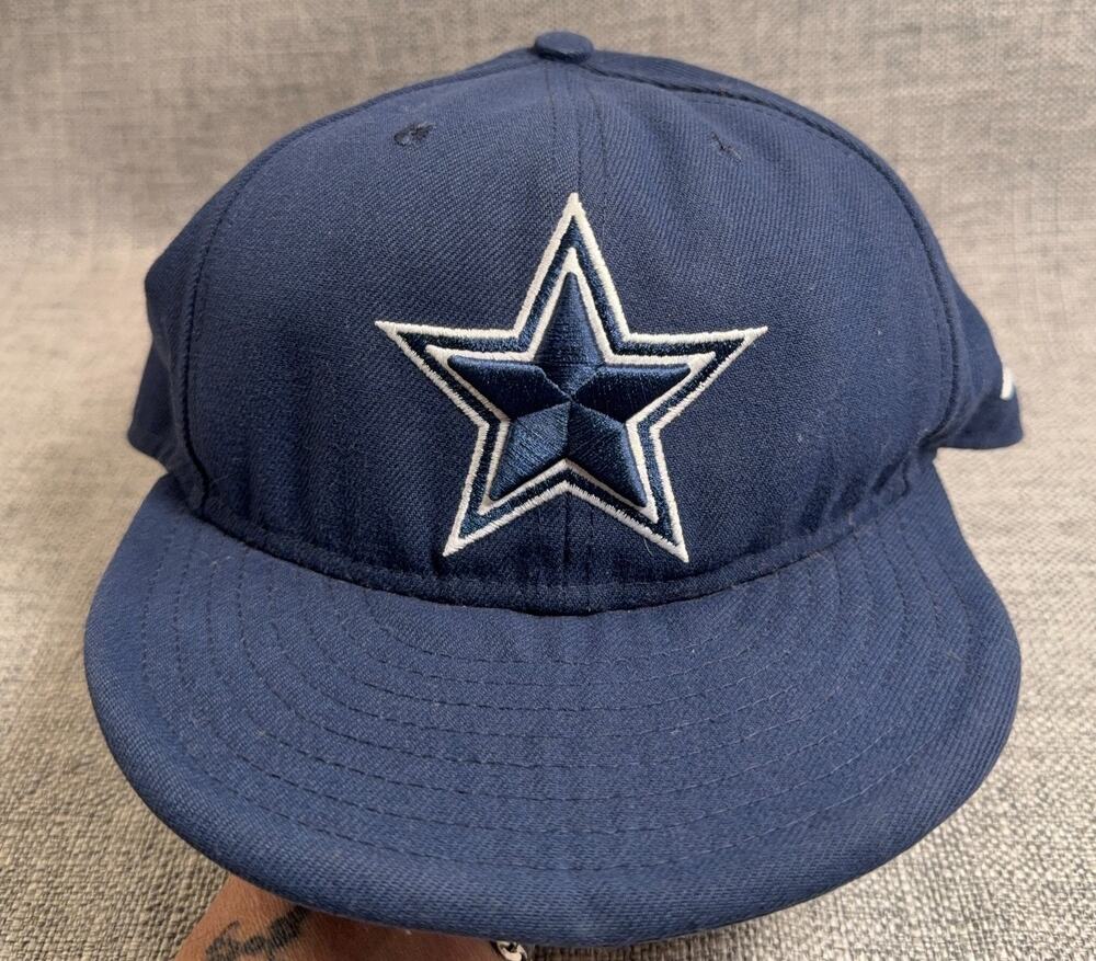 Dallas Cowboys New Era 59FIFTY Fitted Hat 7 5/8 Navy NFL Flat Brim